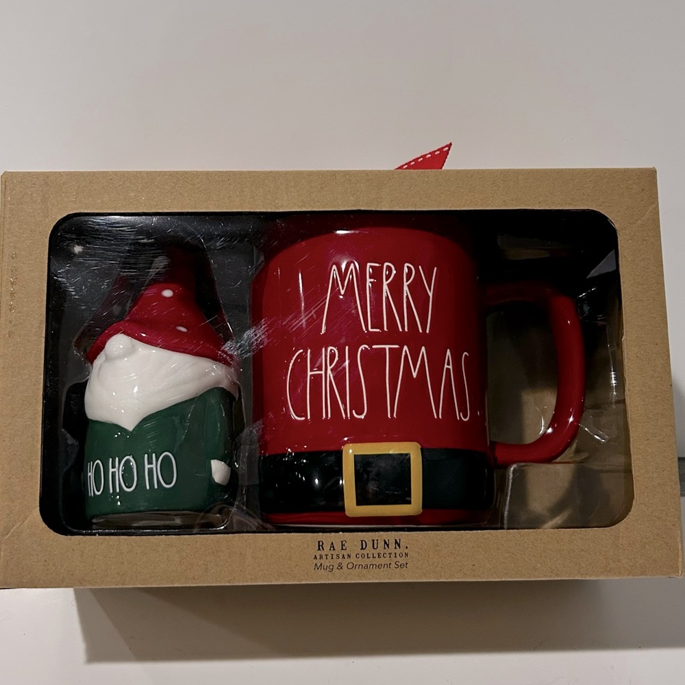 Rae Dunn Christmas Mug & Ornament Set